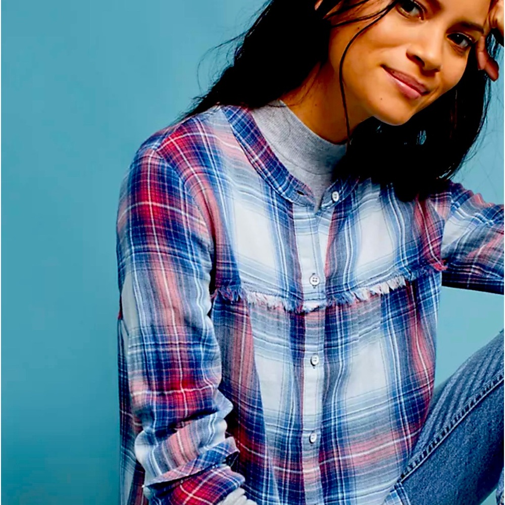 NWT Catherine Malandrino Plaid Blouse